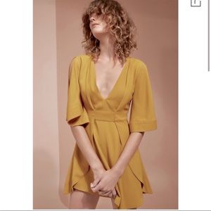 C/MEO Collective Women’s Chartreuse Got Me Faded Dress Size S